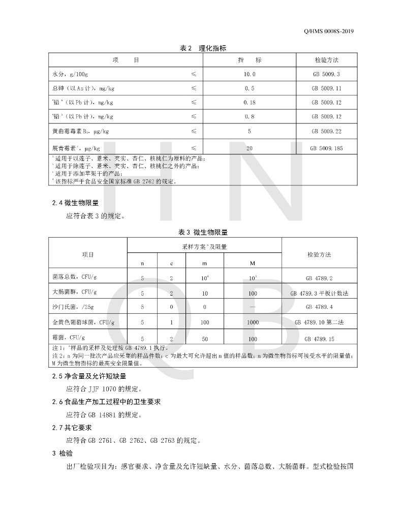 Q/HMS 0008S-2019 标准预览