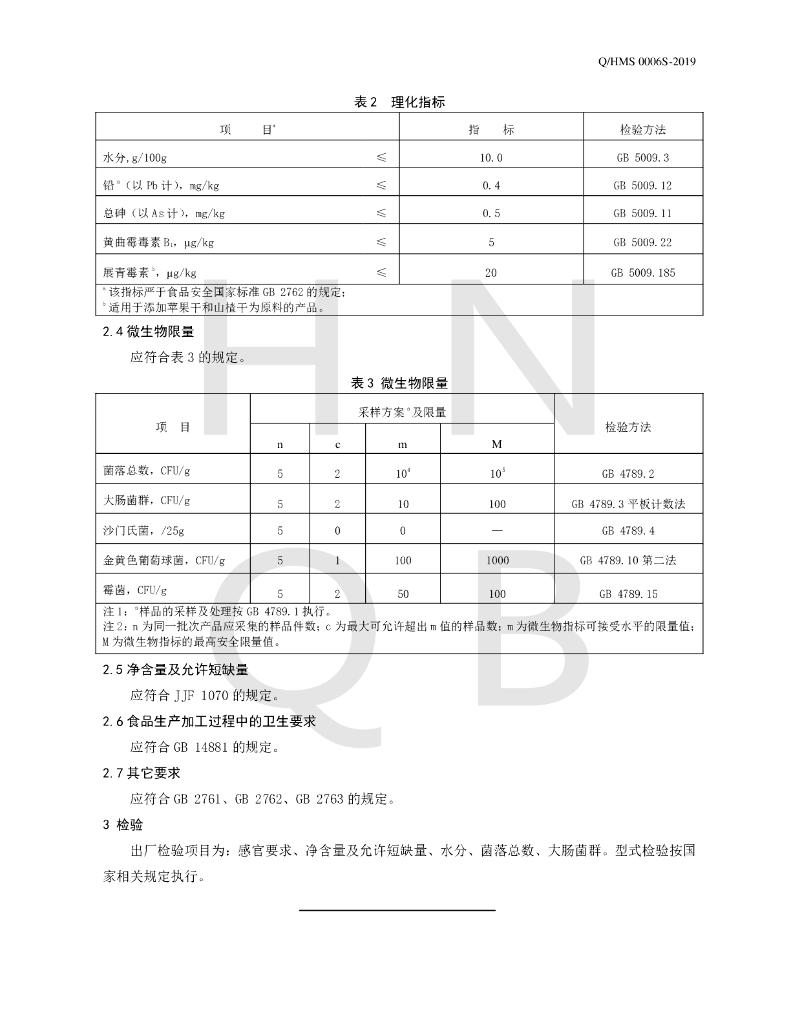 Q/HMS 0006S-2019 标准预览