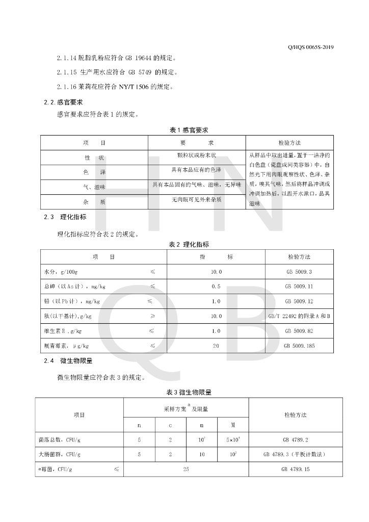 Q/HQS 0065S-2019 标准预览