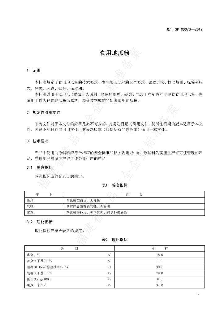 Q/TTSP 0007S-2019 标准预览