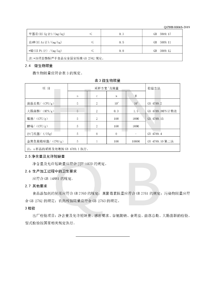 Q/ZHB 0006S-2019 标准预览