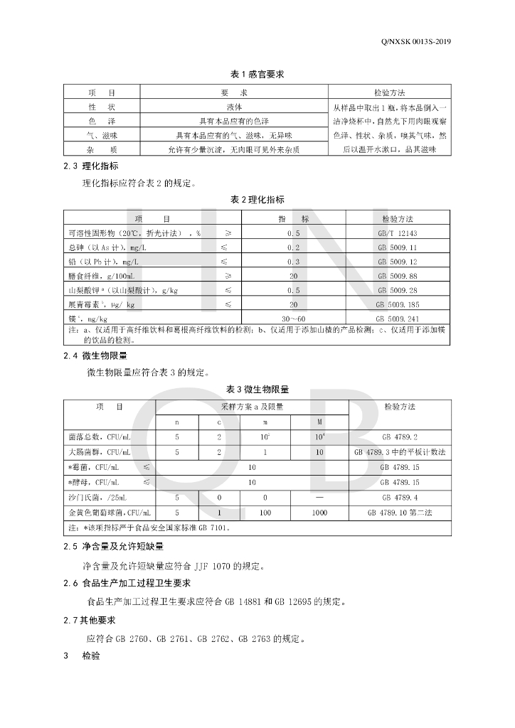 Q/NXSK 0013S-2019 标准预览