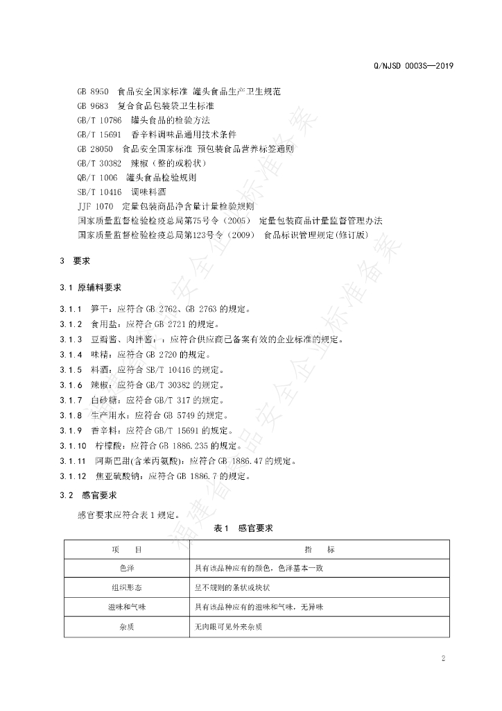 Q/NJSD 0003S-2019 标准预览