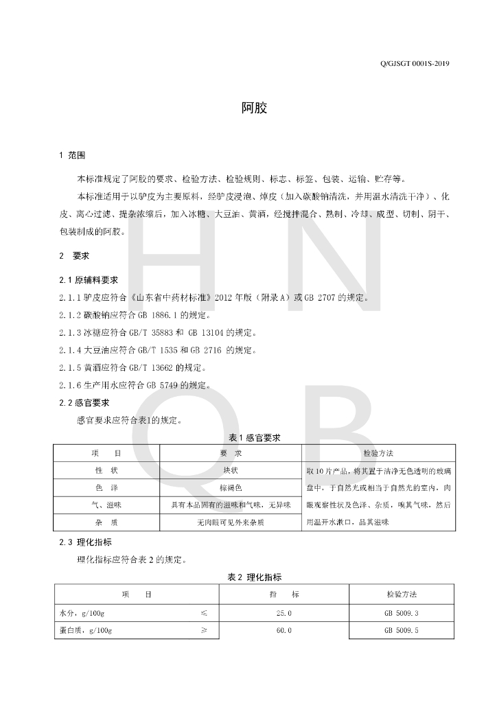 Q/GJSGT 0001S-2019 标准预览