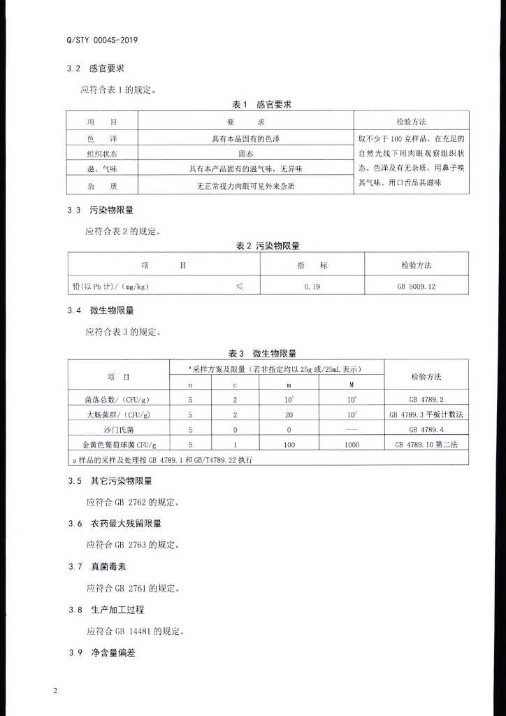 Q/STY 0004S-2019 标准预览