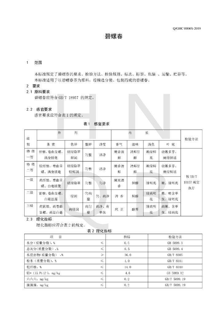 Q/GHC 0006S-2019 标准预览