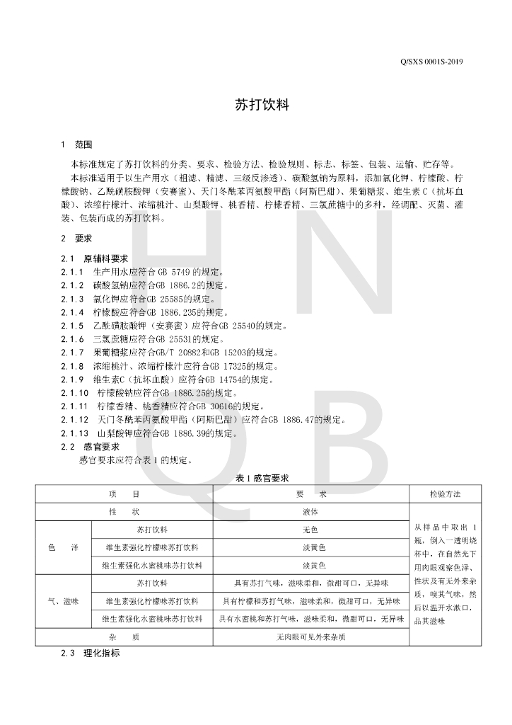 Q/SXS 0001S-2019 标准预览
