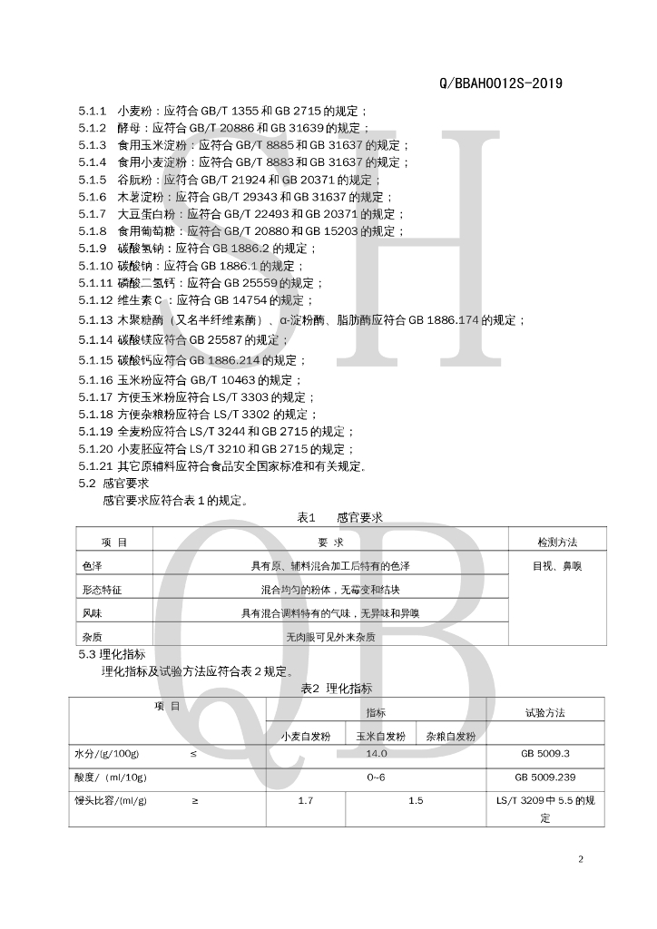 Q/BBAH 0012S-2019 标准预览