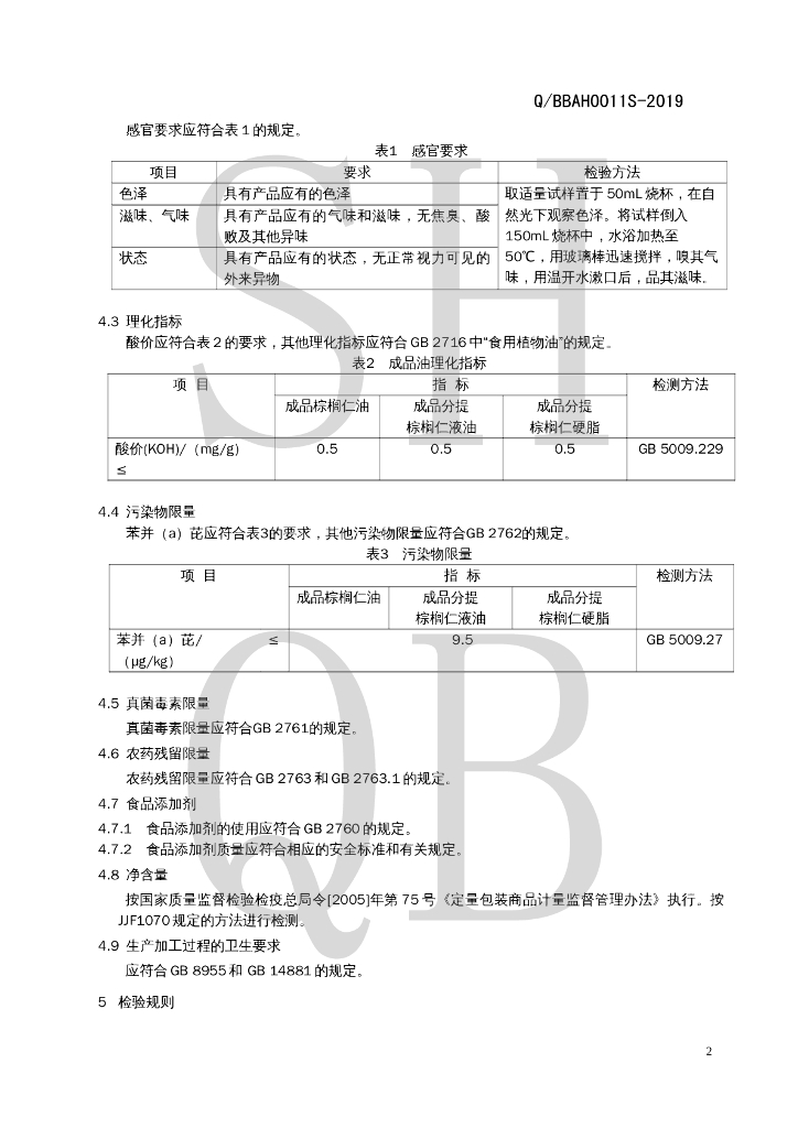 Q/BBAH 0011S-2019 标准预览