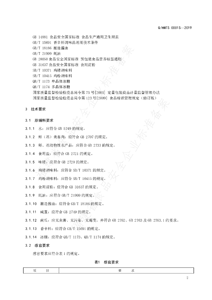 Q/HMTS 0001S-2019 标准预览