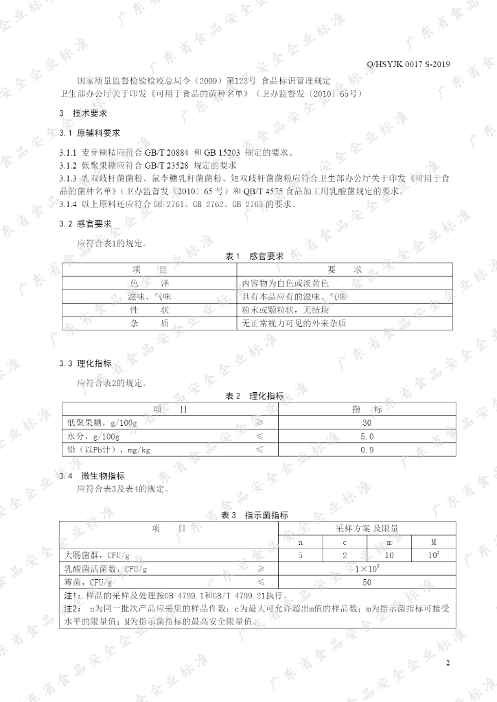 Q/HSYJK 0017S-2019 标准预览