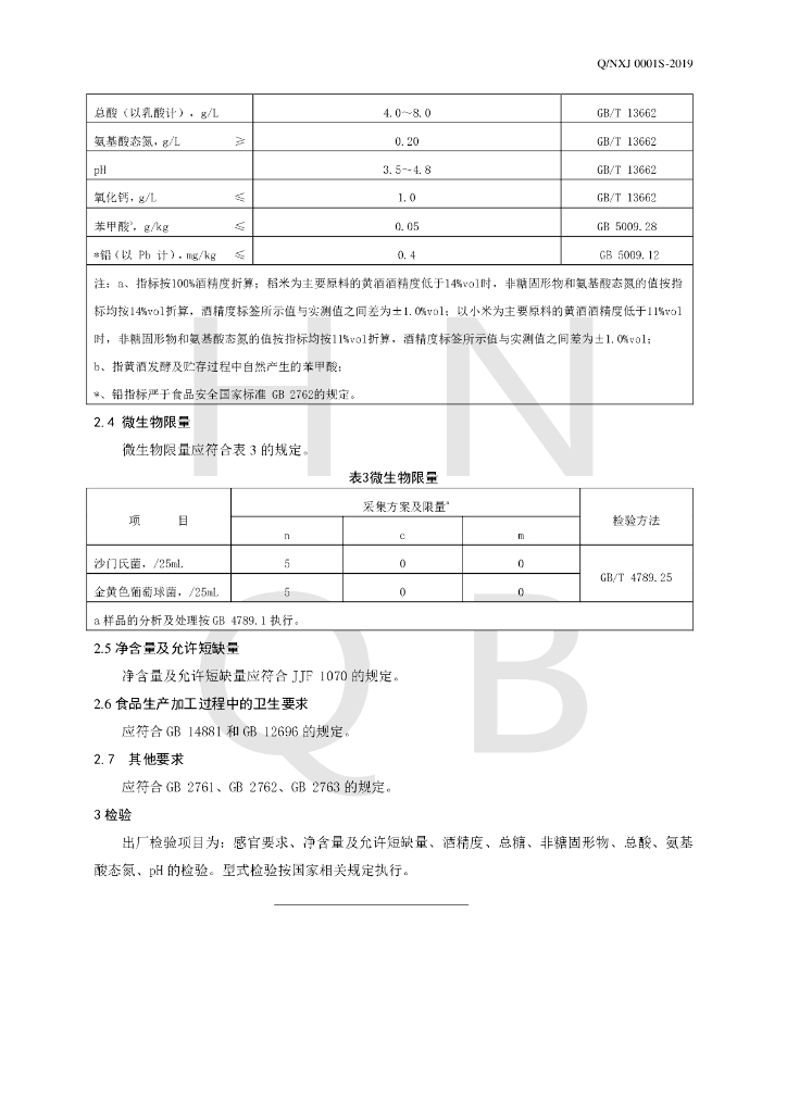 Q/NXJ 0001S-2019 标准预览