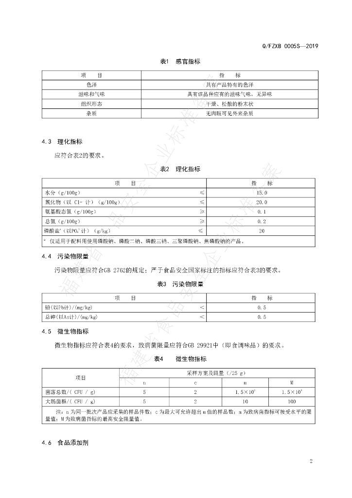 Q/FZXB 0005S-2019 标准预览