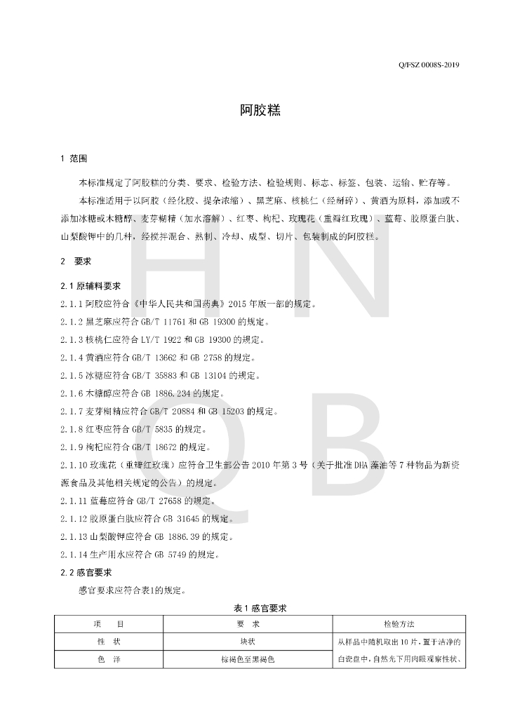 Q/FSZ 0008S-2019 标准预览