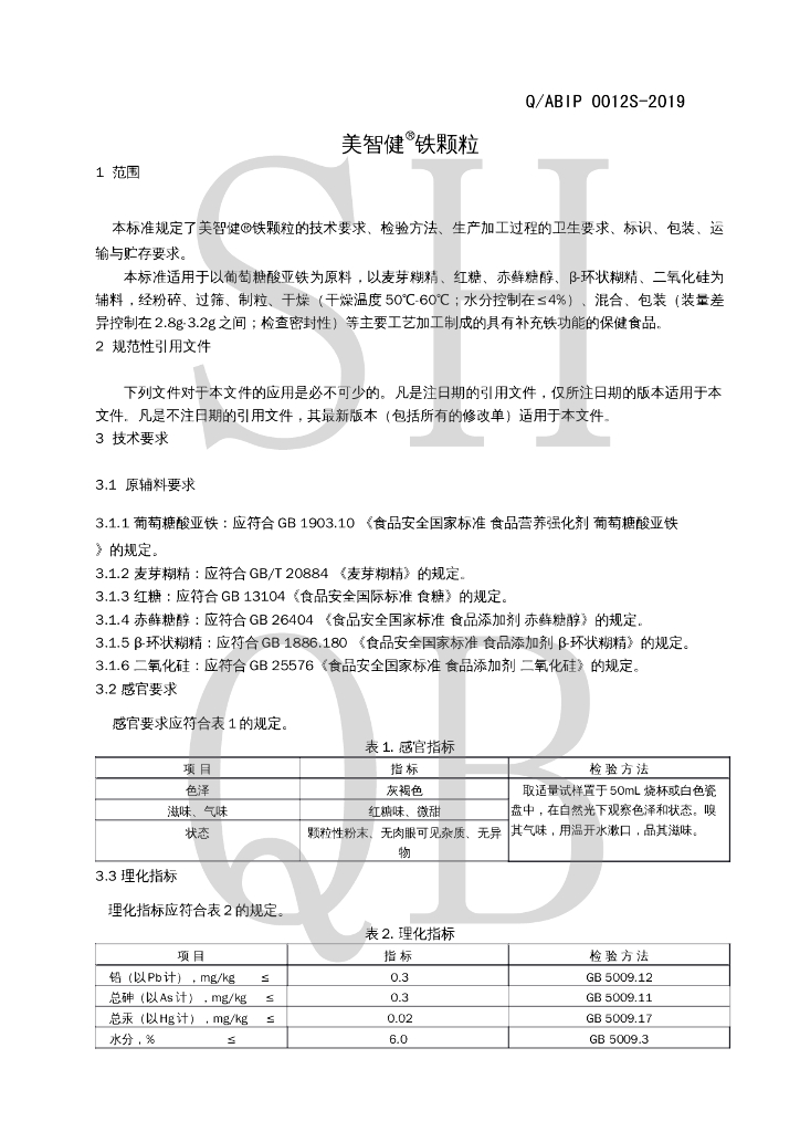 Q/ABIP 0012S-2019 标准预览