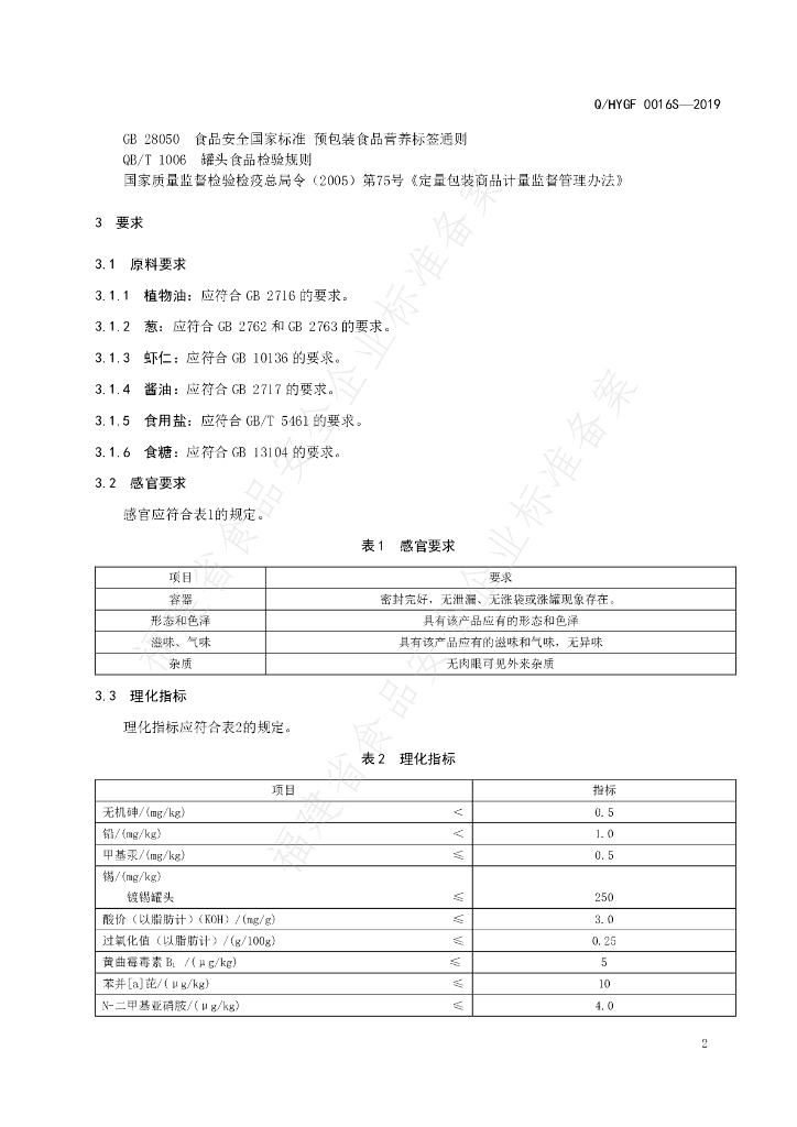 Q/HYGF 0016S-2019 标准预览