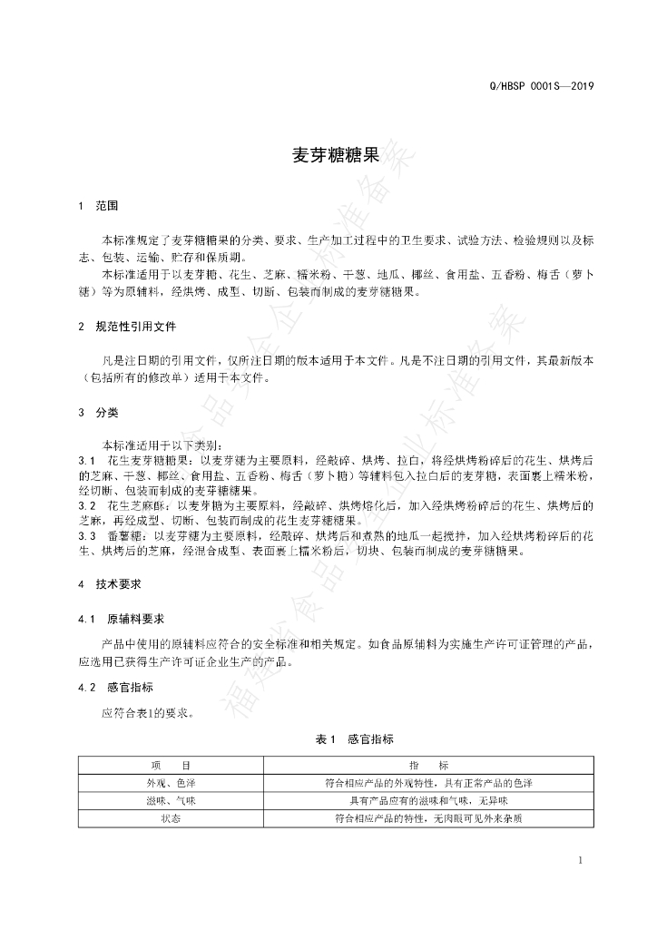 Q/HBSP 0001S-2019 标准预览