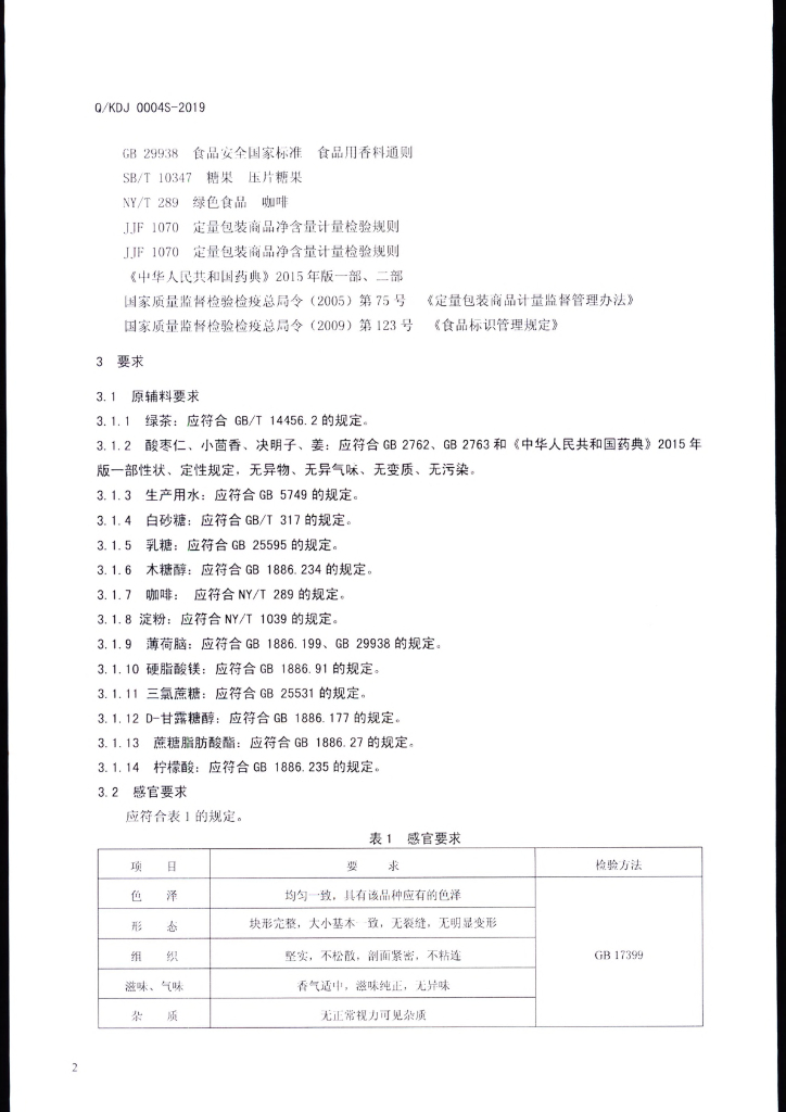 Q/KDJ 0004S-2019 标准预览