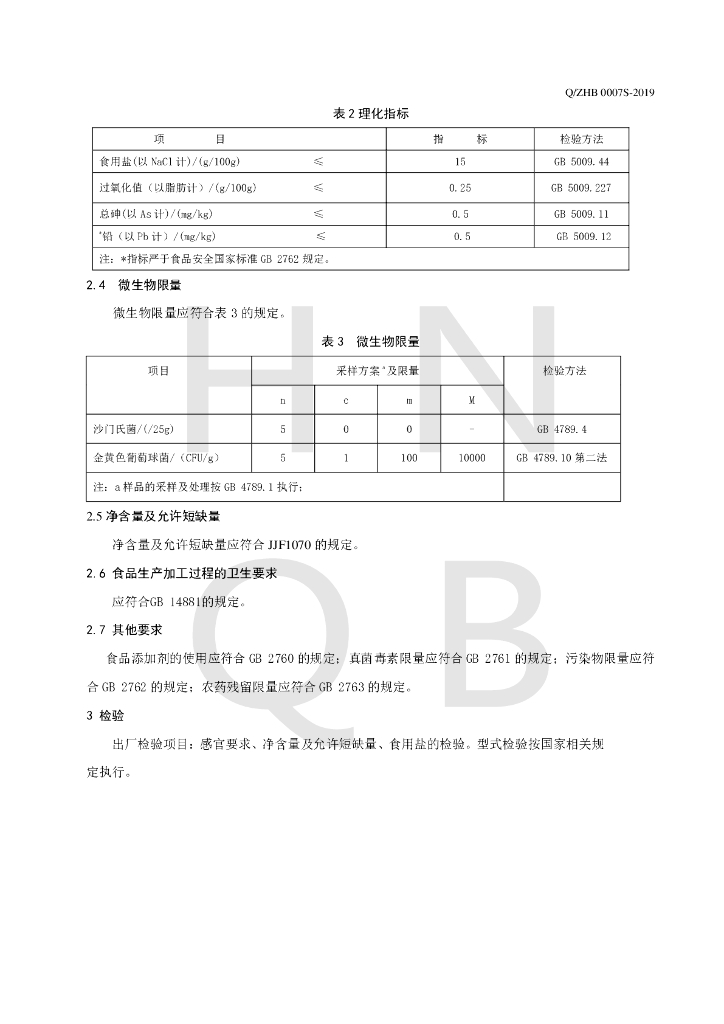 Q/ZHB 0007S-2019 标准预览