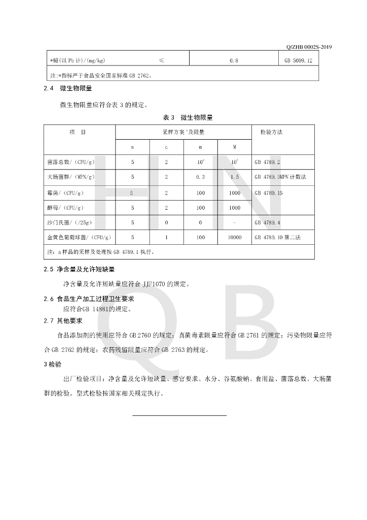 Q/ZHB 0002S-2019 标准预览