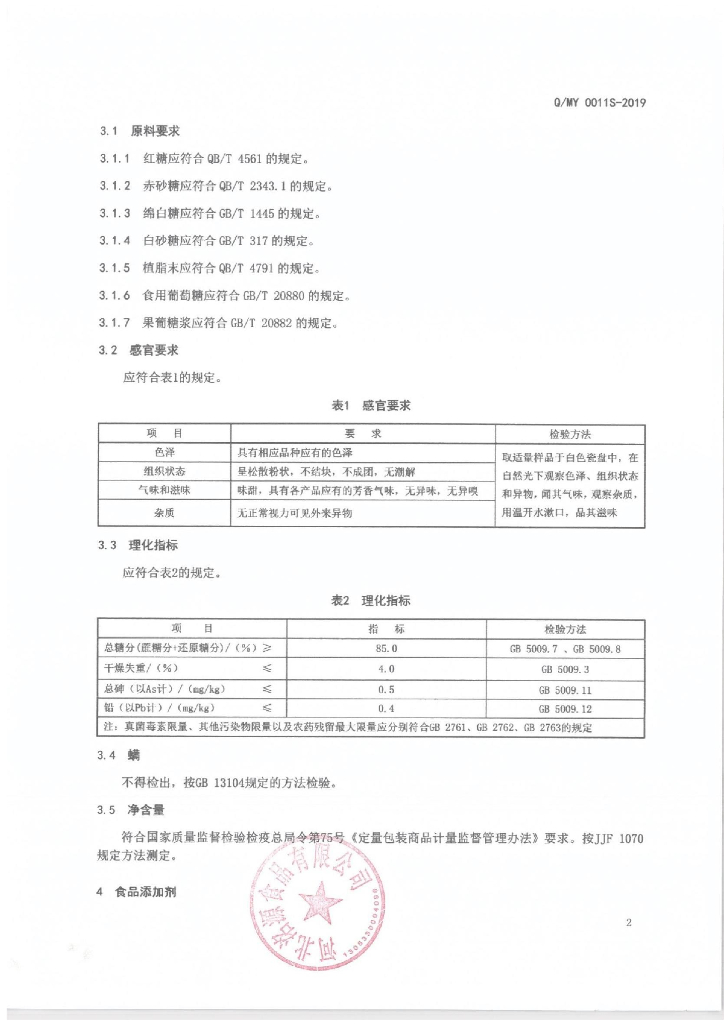 Q/MY 0011S-2019 标准预览
