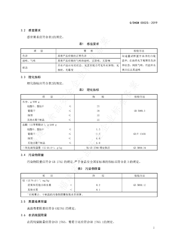 Q/DHGM 0002S-2019 标准预览