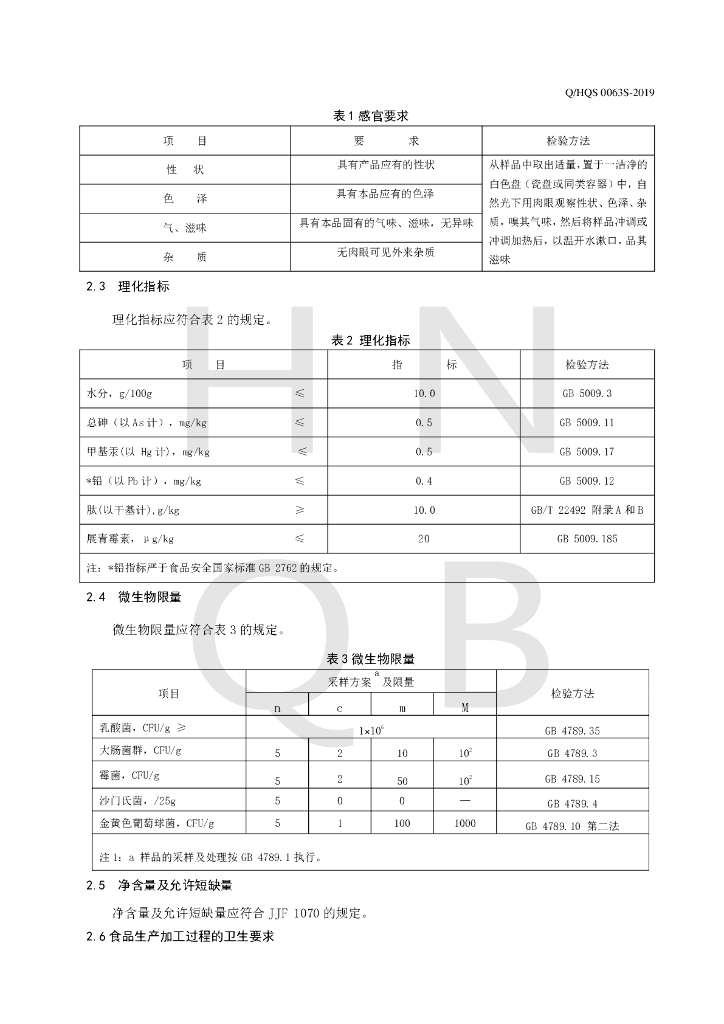 Q/HQS 0063S-2019 标准预览