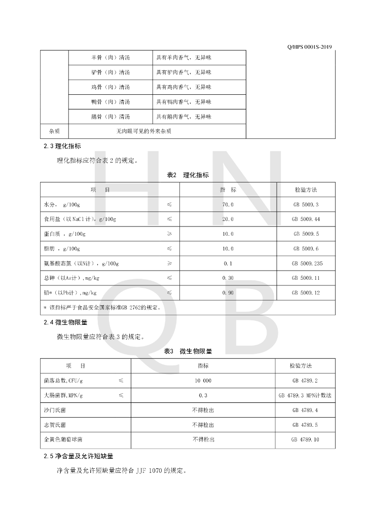 Q/HPS 0001S-2019 标准预览