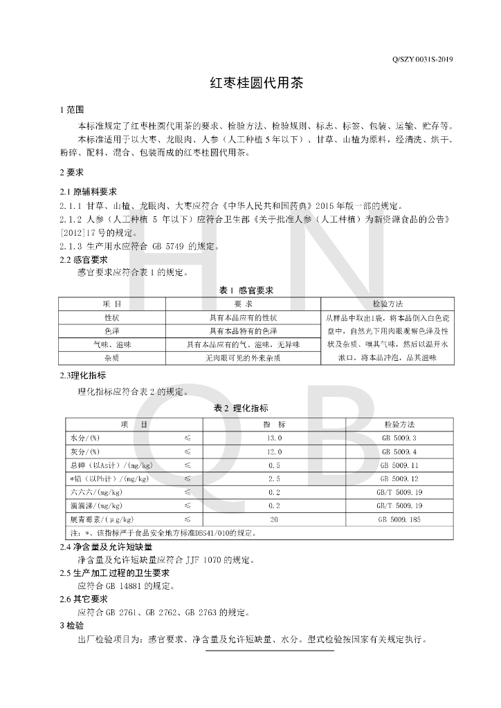 Q/SZY 0031S-2019 标准预览