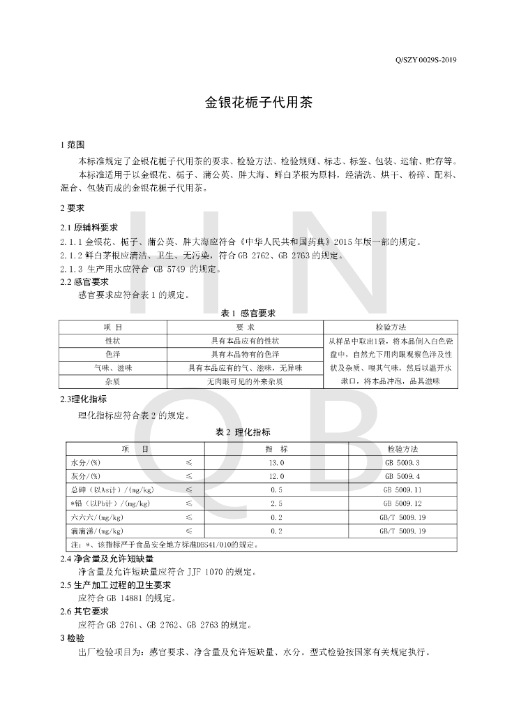 Q/SZY 0029S-2019 标准预览