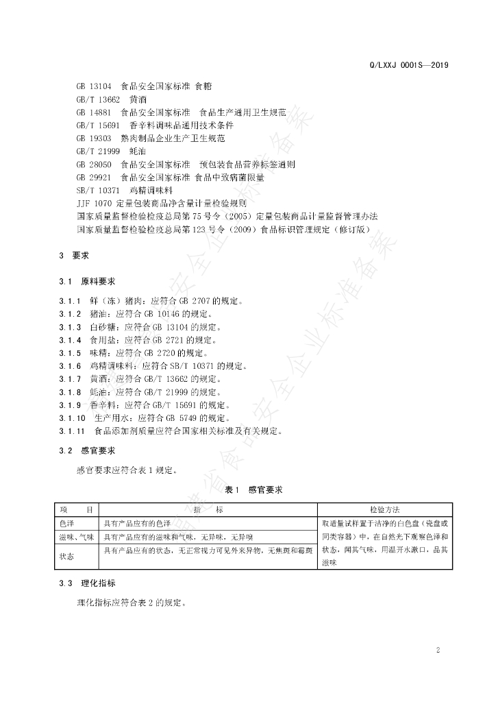 Q/LXXJ 0001S-2019 标准预览