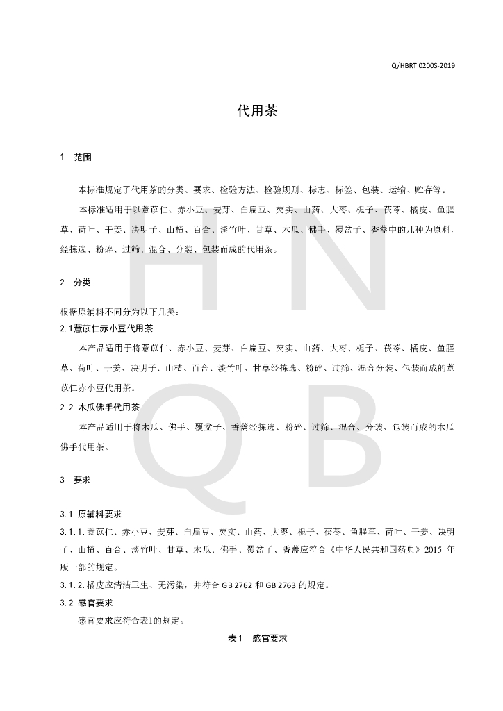 Q/HBRT 0200S-2019 标准预览