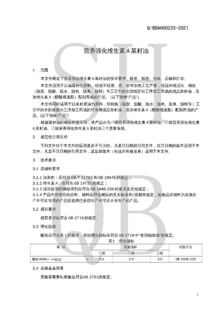 Q/BBAH 0022S-2021 标准预览