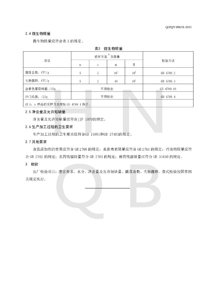 Q/ZQY 0063S-2021 标准预览