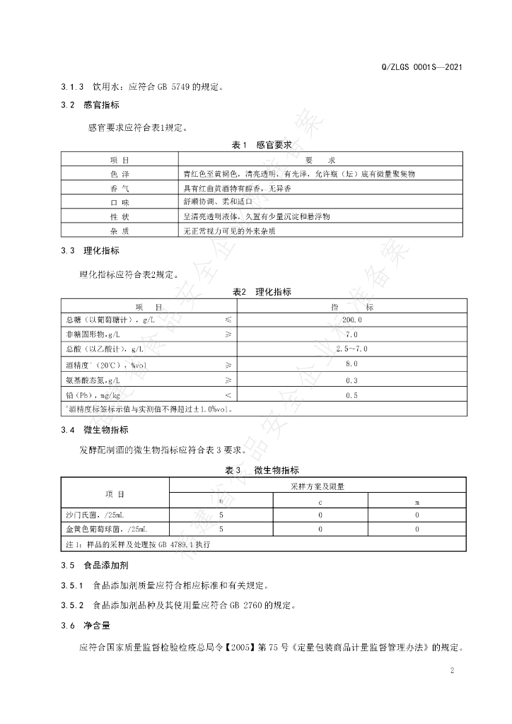 Q/ZLGS 0001S-2021 标准预览