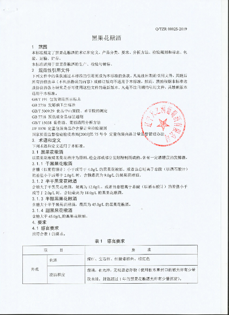 Q/TZR 0002S-2019 标准预览