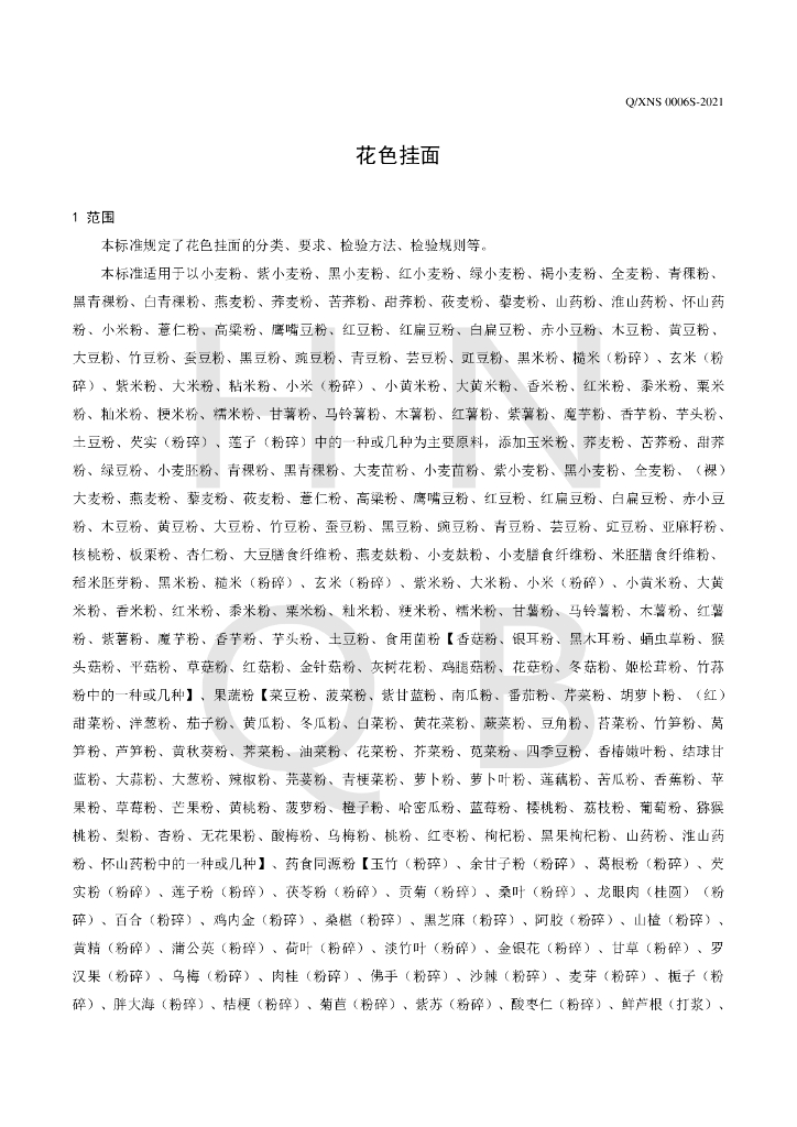 Q/XNS 0006S-2021 标准预览