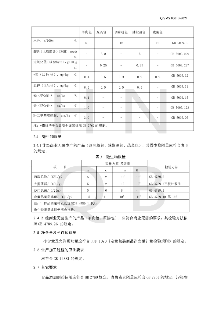 Q/SMS 0001S-2021 标准预览