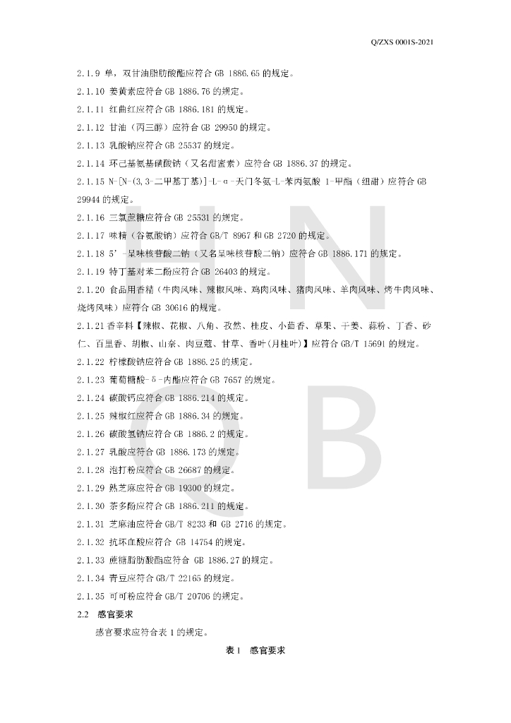 Q/ZXS 0001S-2021 标准预览