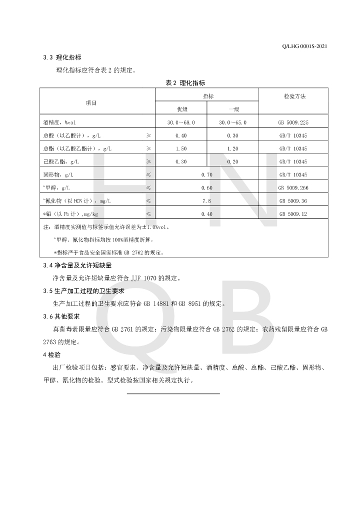 Q/LHG 0001S-2021 标准预览
