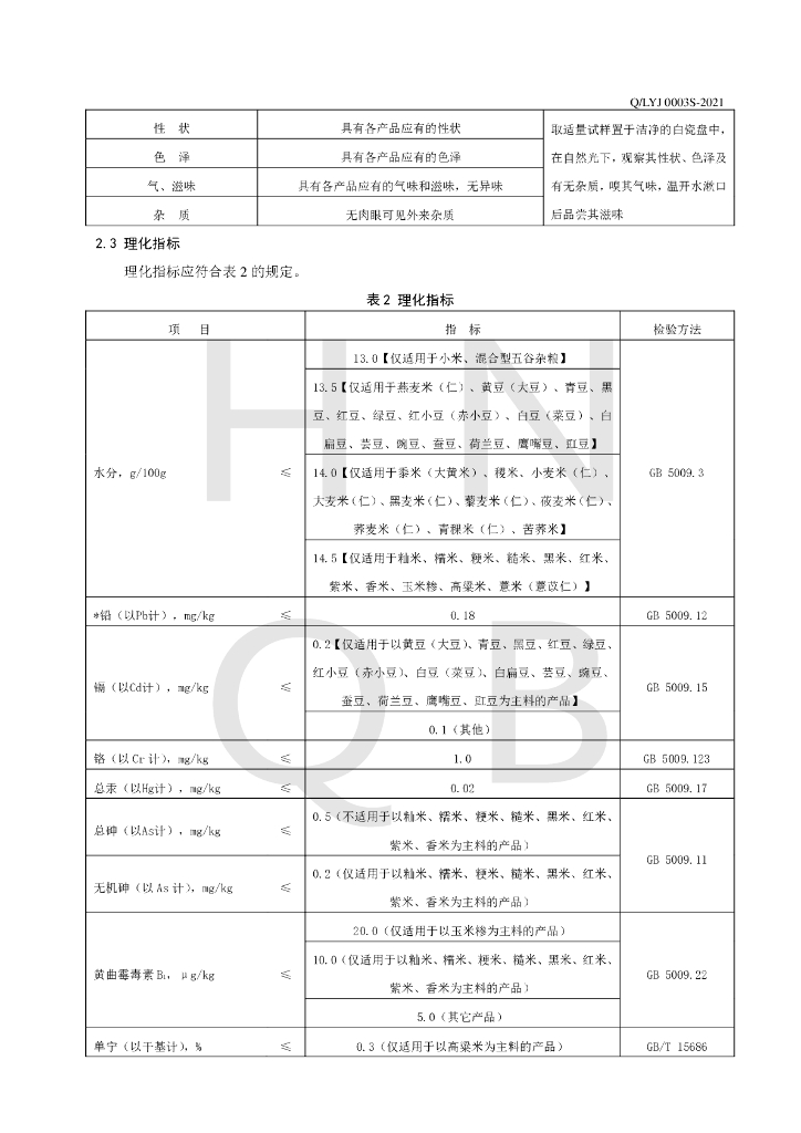 Q/LYJ 0003S-2021 标准预览