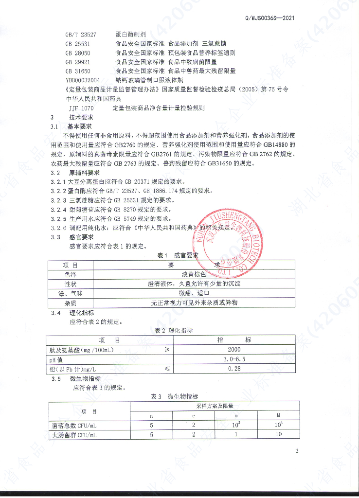Q/WJS 0036S-2021 标准预览