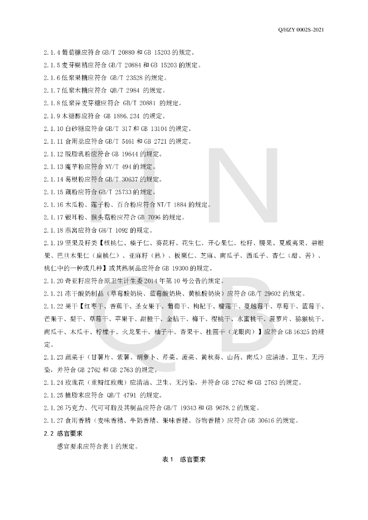 Q/HZY 0002S-2021 标准预览