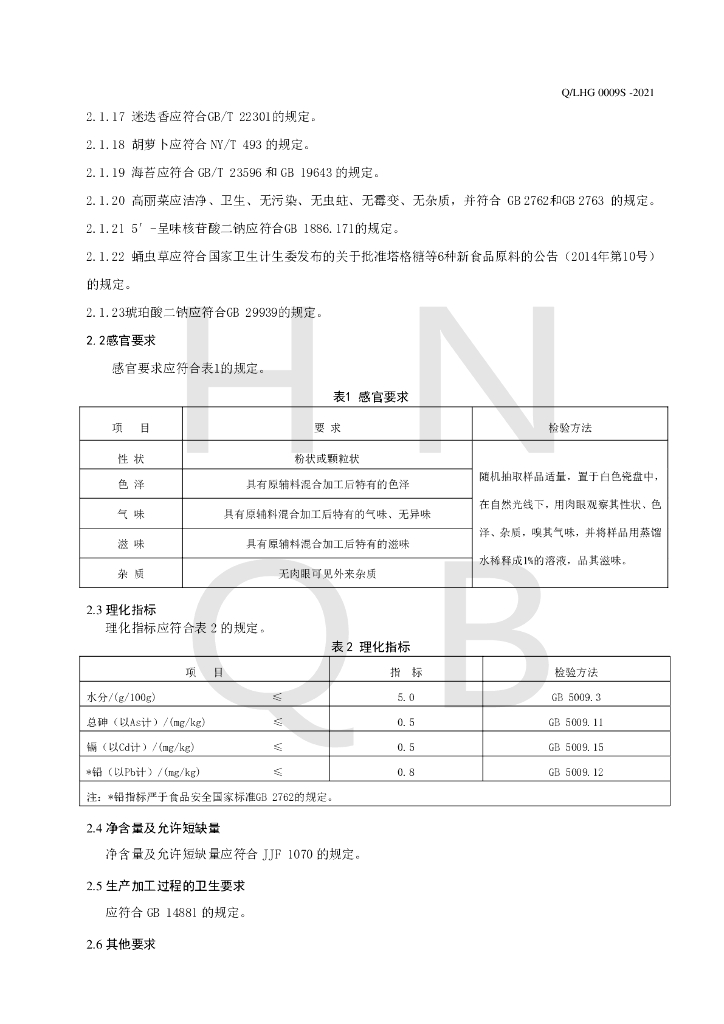 Q/LHG 0009S-2021 标准预览