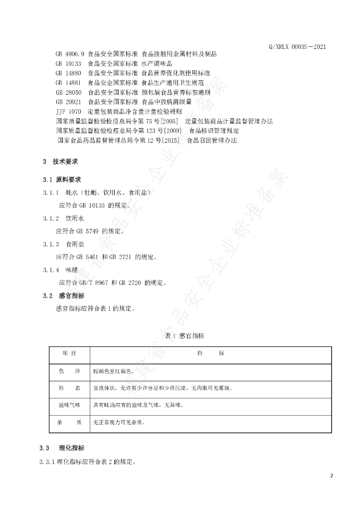 Q/XRLX 0003S-2021 标准预览