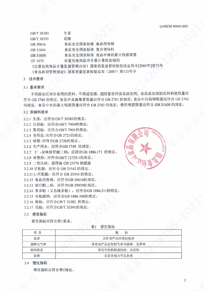 Q/HSCM 0004S-2021 标准预览