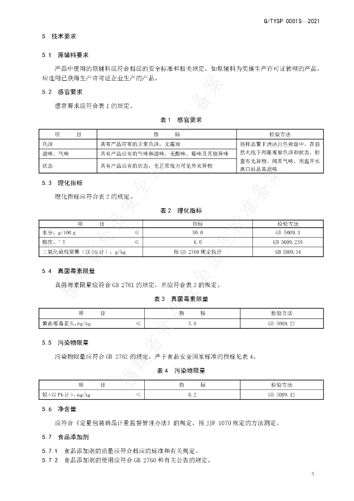 Q/TYSP 0001S-2021 标准预览