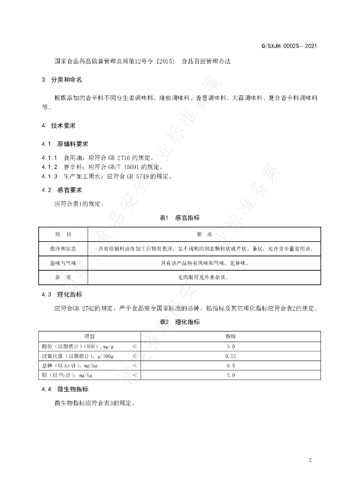 Q/SXJH 0002S-2021 标准预览