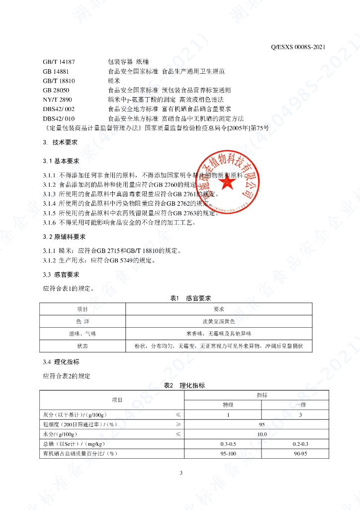 Q/ESXS 0008S-2021 标准预览
