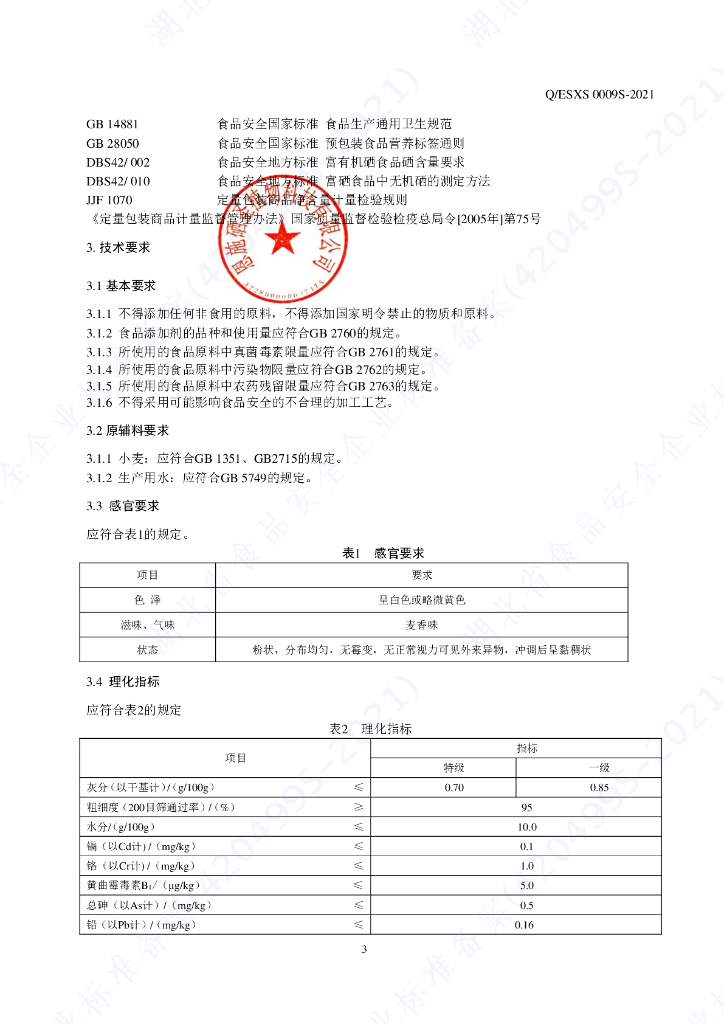 Q/ESXS 0009S-2021 标准预览